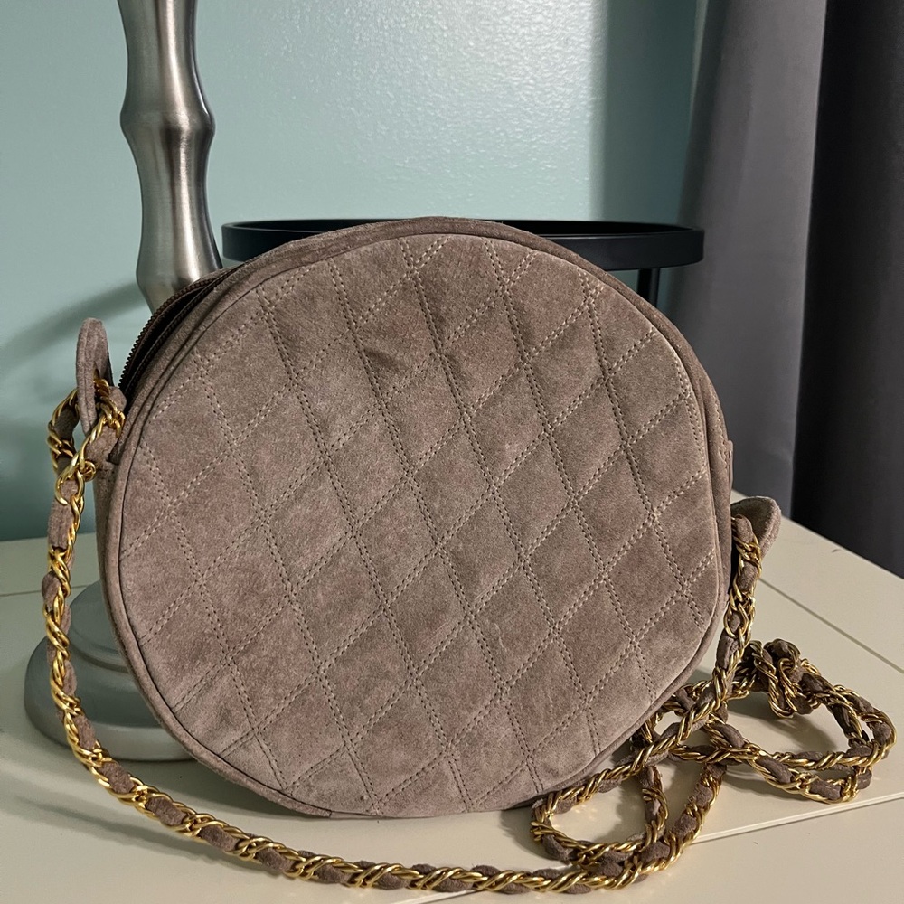 Meyers USA suede Quilted Bag with chain